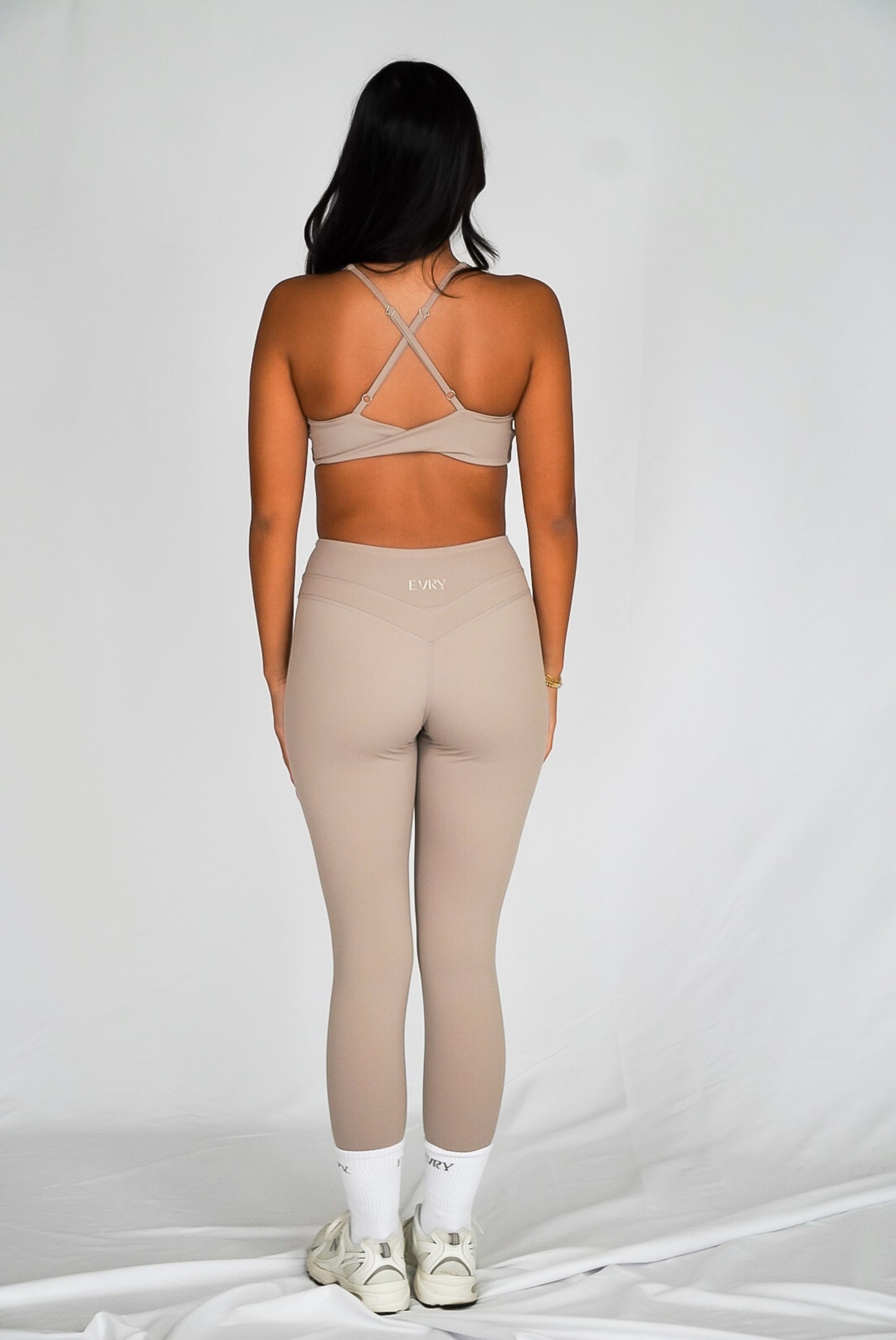 Tan double seam leggings