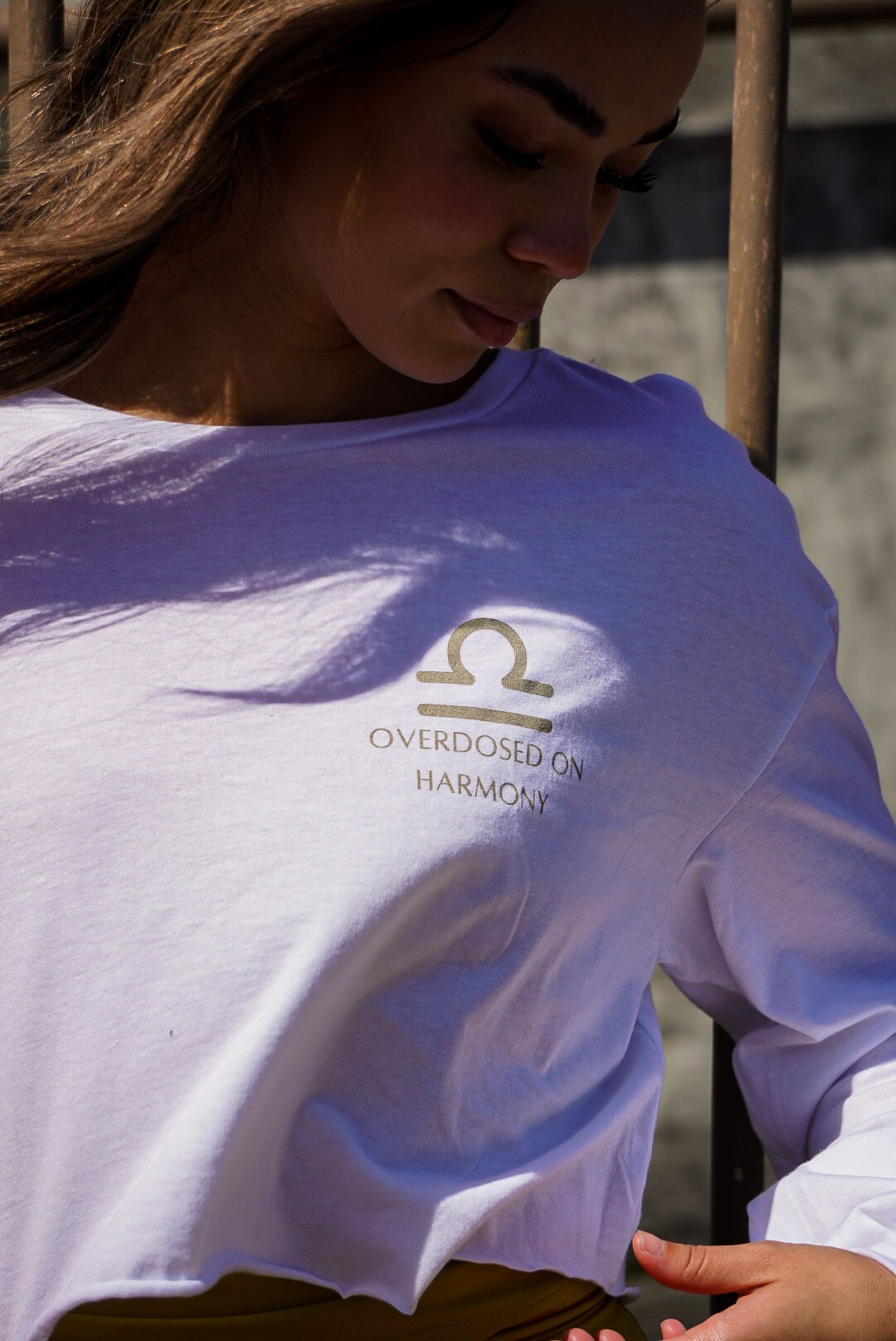 Libra SZN White Long Sleeve Crop