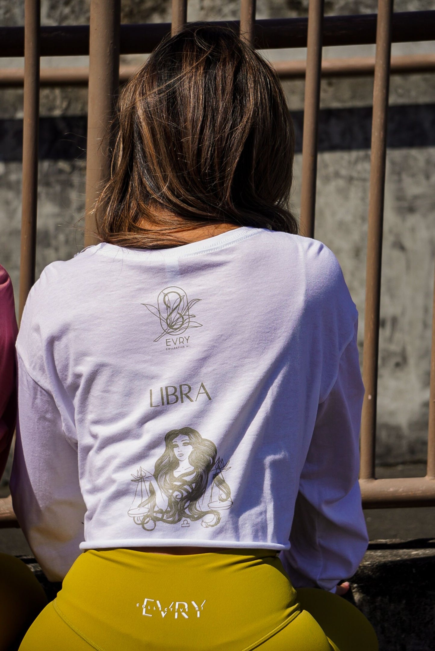 Libra SZN White Long Sleeve Crop