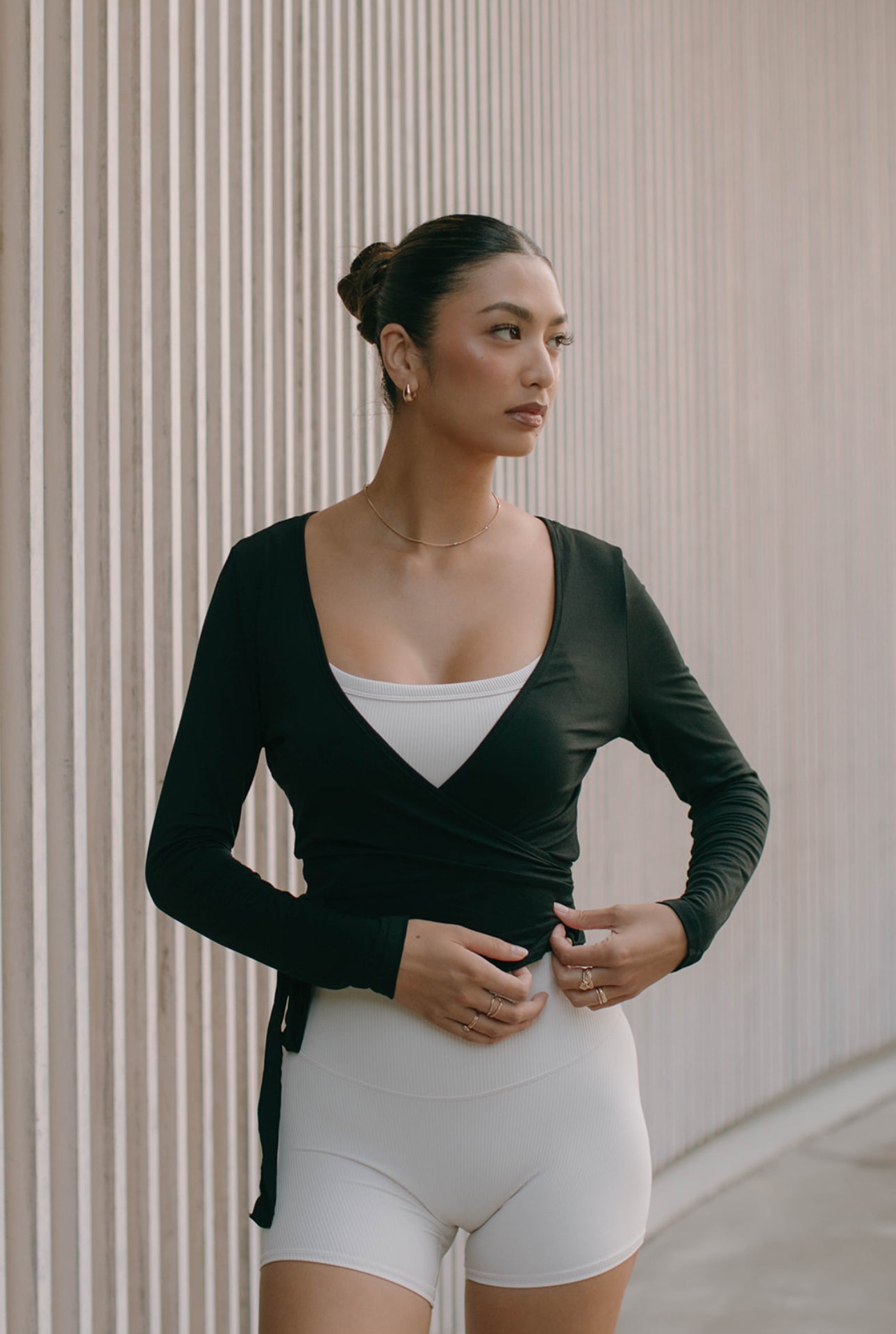 The Muse Wrap in Backstage Black