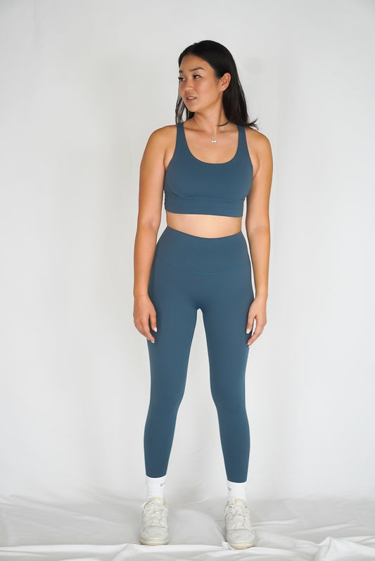 High Waisted Leggings in Ocean