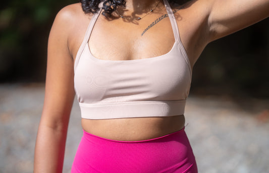 beige bb girl halter