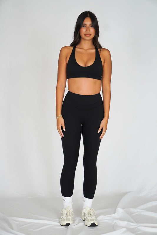 Black dbl seam leggings