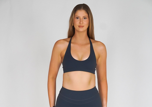 Gray twist bra