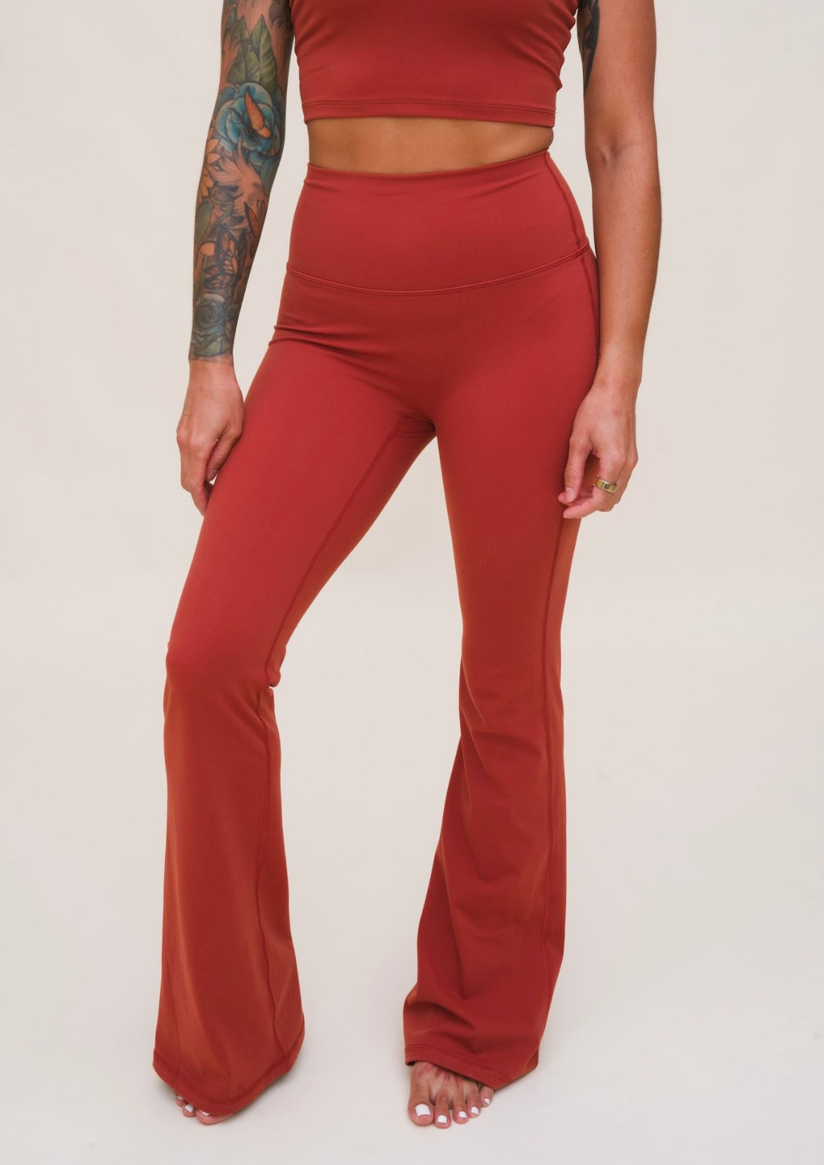 Merlot High Wasted Flares