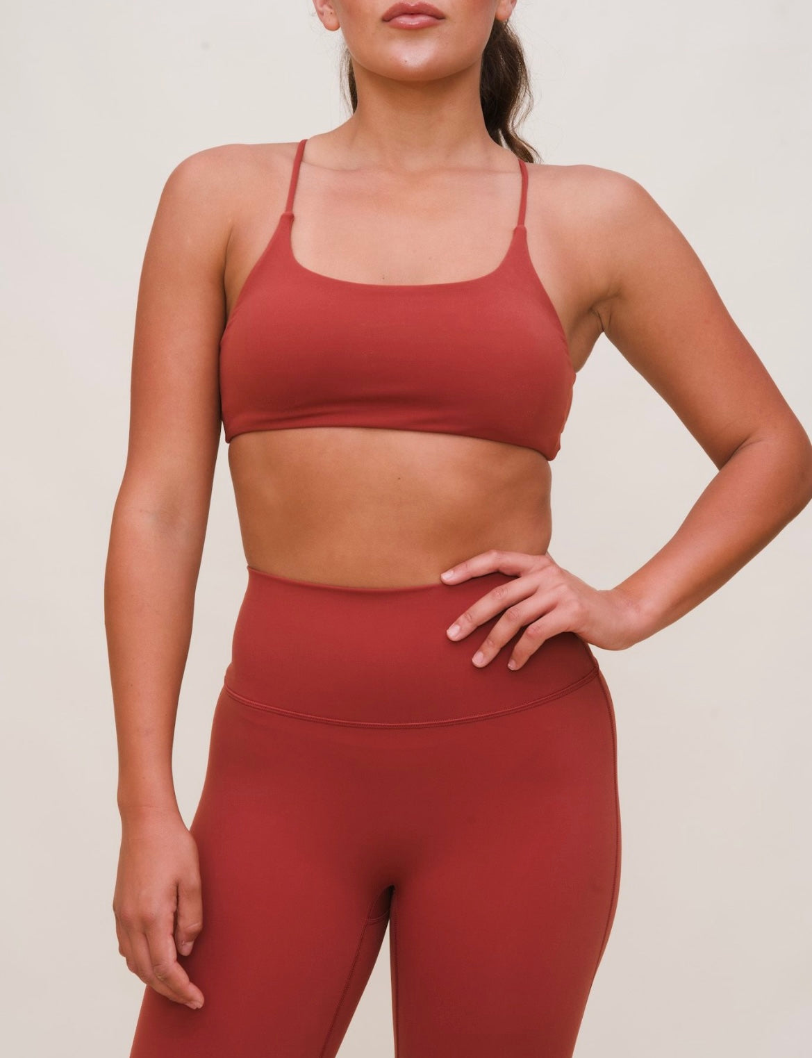 Merlot String Back Sports Top